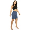 thumbnail image 2 of Biker Shorts for Women with Pockets, High Slimming Waist, Blue Mirage OS, 2 of 4