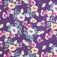 thumbnail image 2 of Zelouf Tuileries All Over Floral Print Mikado  , Sewing, DIY, Crafts Fabric by the Yard, Plum Multi, 10 Yard, 2 of 2