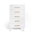 thumbnail image 4 of Asofer Bedroom Furniture Sets - Includes 5 Drawer Dresser & 6 Drawer Dresser, White, 4 of 12