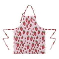 thumbnail image 2 of Strawberry Plants Fruit Dot Pink Pattern Apron-Garden Aprons for Women with Pockets-Cotton Linen Waterproof Kitchen Cooking Gardening Aprons Adjustable for Kitchen,Cooking,BBQ and Salon 33x27 Inch, 2 of 7