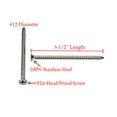 thumbnail image 2 of #12 X 3-1/2'' Stainless Flat Head Phillips Wood Screw, (25 pc), 18-8 (304) Stainless Steel Screws by Bolt Dropper, 2 of 7