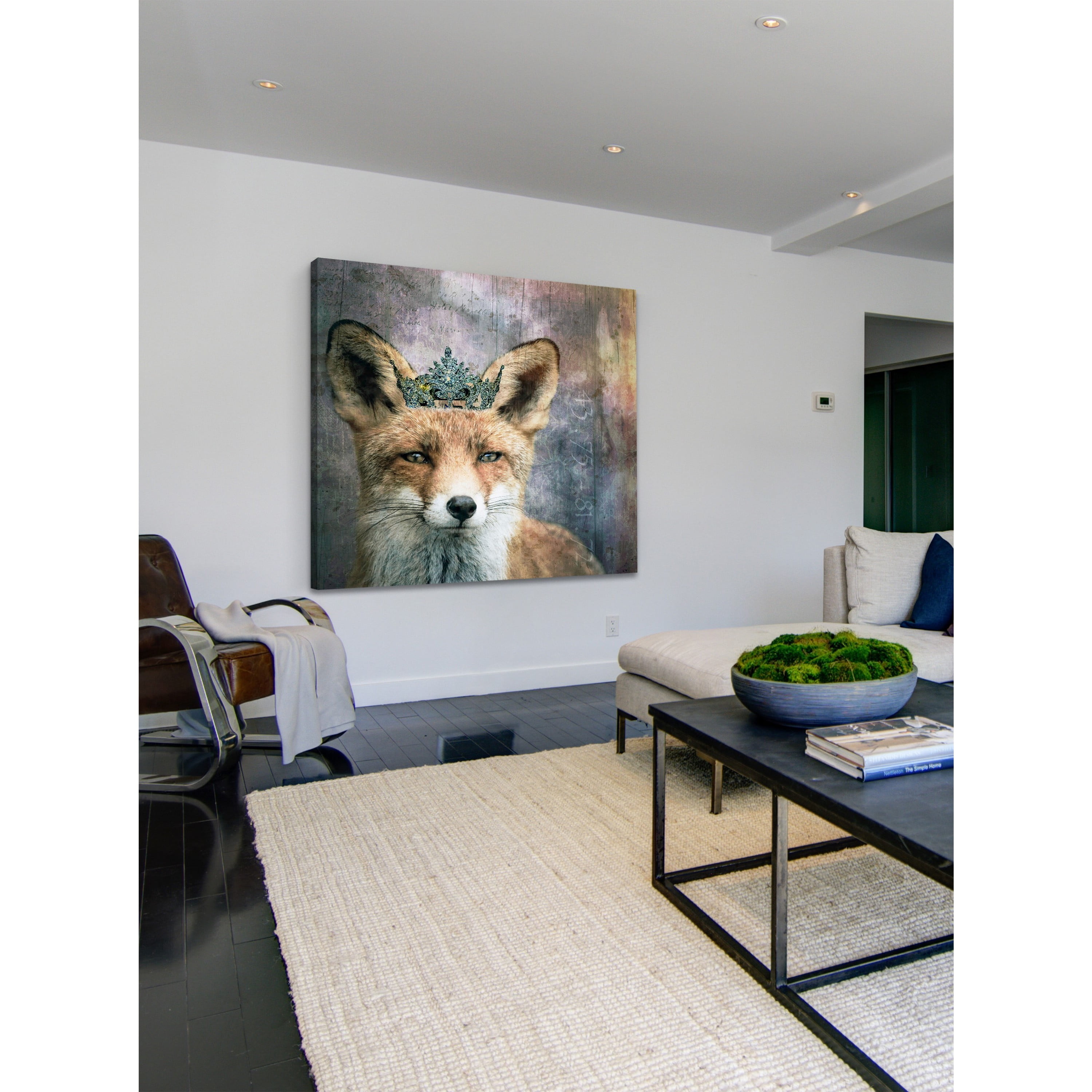 "Queen Fox" Painting Print on Wrapped Canvas