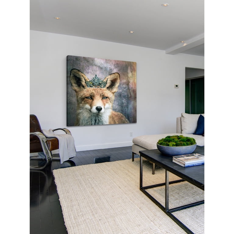 Marmont Hill Queen Fox Canvas Print - 24x24 - Ready to Hang