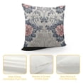 thumbnail image 4 of SHANXI Throw Pillow Covers Home Decor Taupe Leaf Floral Pillow Cases Decorative 24x24in, 4 of 5