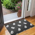 thumbnail image 2 of Happy Halloween Pumpkin Ghost Non Slip Washable Door Mat Horror Pumpkin Ghost Doormat Friendly for Entry Floor Mat Set Living Room Bedroom Bathroom Crystal Velvet 30x17 Inches, 2 of 7