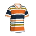 thumbnail image 2 of Bixox Men's Hawaiian Shirts Men's Colorful Pastel Stripes Print Short-Sleeve Shirt-XX-Large, 2 of 8