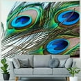 thumbnail image 4 of Creowell  Peacock Feather Tapestry, Indian Hippie Tapestries Bohemian Mandala Wall Hangings for Bedroom Living Room Dorm  40x30inch, 4 of 6