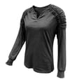 thumbnail image 4 of Blusa Con Cuello En V, Top Casual Elegante De Manga Larga De Color Liso Para Citas Para Mujeres, 4 of 7