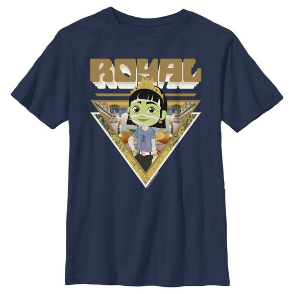 Boy's Ridley Jones Royal Ismat  Graphic Tee Navy Blue Small