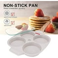 thumbnail image 2 of Egg Pan with Lid Nonstick 4 Cups Pancake Pan for Breakfast, Gas & Induction Compatible White, 2 of 5