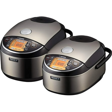 Zojirushi - 10 Cup Pressure Induction Heating Rice Cooker - Stainless Steel Black