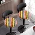 thumbnail image 3 of Chririnla Geometric Stripe Round Bar Stool Seat Covers, 2 Pack Polyester Stretch Elastic Covers for Home Kitchen Bar Counter, 3 of 6