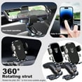 thumbnail image 4 of Car Phone Holder Mount, One Hand Pickup And Placement, Flexible Hinge Spring & Anti-Slip Silicone Clamp, Universal For All Vehicles, 4-7.2 Inch Phones, 4 of 7
