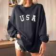 thumbnail image 2 of Lindreshi Sweatshirts for Women Women Tops Casual Long Sleeve Letter Printing Sweatshirt Pullover Shirts Blouse, 2 of 8