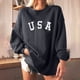 thumbnail image 2 of Las mujeres rematan la blusa ocasional de las camisas del suéter de la impresión de la letra de la manga larga Pompotops  gfhjh10894, 2 of 8
