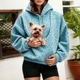 thumbnail image 5 of HAYIMI Unisex Oversized Hoodie With Pets Pouch Pocket Leopard Print Sweatshirt Animal Hoodie Loose Long Sleeve Pullover Tops For Lovers Hoodie with Dog Carrier Pet Pouch Pocket, 5 of 7