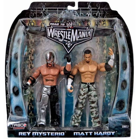 Jakks Pacific Collectible Kids Rey Mysterio and Matt Hardy Action Figure, Multi Color, (2 Pack)