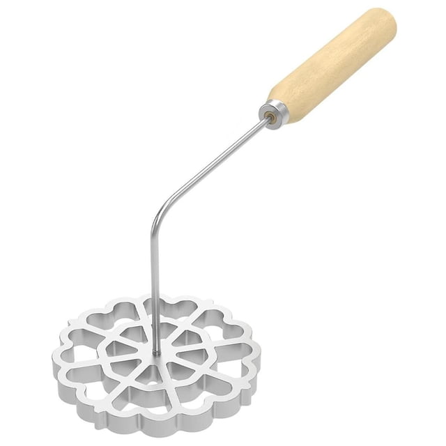 Molde para buñuelos con mango de madera, molde para hacer galletas de buñuelos de aluminio, molde para hacer rosetas desmontables Ros