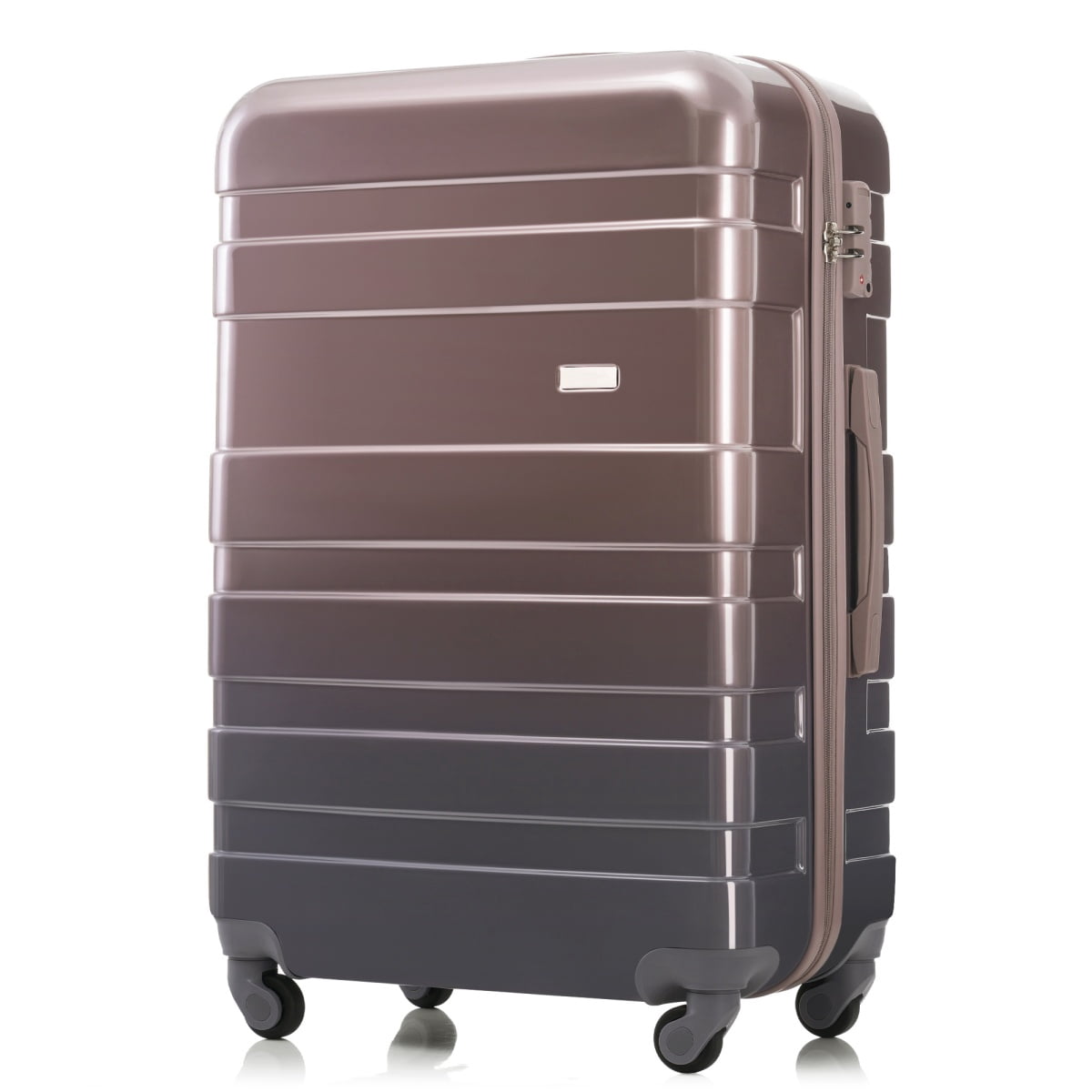 3 Piece ABS Hardshell Luggage Set Lightweight Spinner Wheels TSA Lock Golden