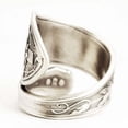 thumbnail image 5 of Adjustable Copper Fashion Ring: Women's European & American Style, Alloy Inlaid Artificial Gems, Ancient Silver, Cross & Flower Tail Design, 5 of 5