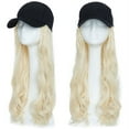 thumbnail image 2 of SEGO Baseball Cap Wigs Synthetic Long Curly Wavy Wig Hat With Hair Extensions Attached Hairpieces For Women Adjustable Black Caps With Magic, 2 of 7
