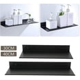 thumbnail image 2 of Jinsinto Bathroom Floating Wall Shelf Matte Aluminum Rectangular Shelf Ultra-thin Heavy-dut,black(30cm), 2 of 5