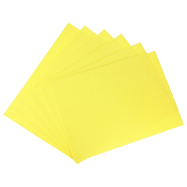 Unique Bargains Light Yellow Glitter EVA Foam Sheets 12 x 8 Inch 2mm Thick for Crafts DIY Projects 6 Pack