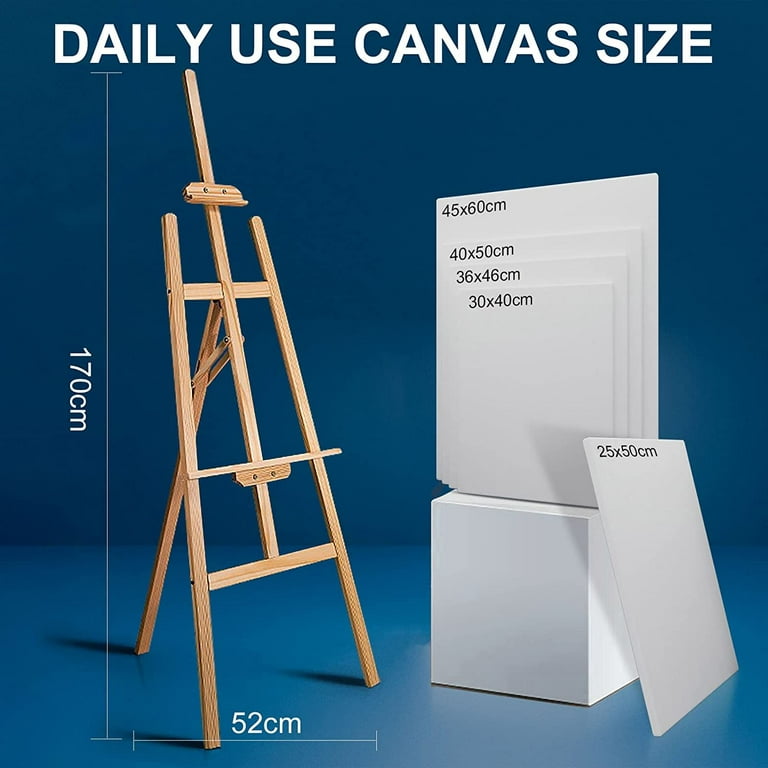 Pack of 4 Stretched Canvas for Painting 25x50cm,10x20 inch 100% Cotton  Artist Blank Canvas Boards for Painting 8 oz Gesso-Primed