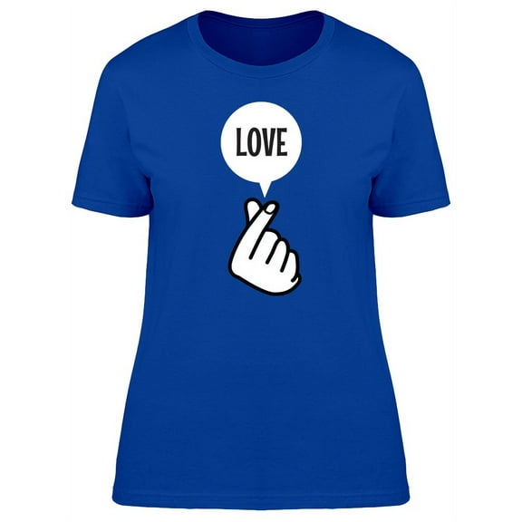 Finger Heart Sign With A Text T-Shirt Women -Image by Shutterstock, Female Medium