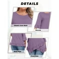 thumbnail image 6 of Gleelist Plus Size Tops For Womens Ruffled Hem Crew Neck T-Shirts Casual Flowy Blouses 3/4 Ruffle Sleeve XL-5XL, 6 of 8