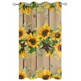 thumbnail image 2 of nqOlkjepod Outdoor Curtains for Patio Waterproof, Brown Sunflower Outdoor Privacy Panels Grommet, Rustic Country Star Spring Summer Wooden Blackout Outside Curtains for Porch/Cabana 54"x95", 1 Panel, 2 of 8