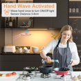 thumbnail image 2 of TEMOGU-Under Cabinet Lighting, Plug in LED Light Bar with ETL Adapter, Hand Wave Sensing, Dimmable Cabinet Lights Kit for Kitchen,Shelf,Bookcase,Display,Counter, 2700K Warm White,Super Bright,Black, 2 of 4