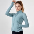 thumbnail image 2 of Abrigo de plumón de ganso blanco claro para mujer, chaqueta de plumón cálida para deportes de otoño e invierno, para correr y hacer ejercicio, 2 of 5