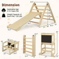 thumbnail image 3 of Costway 7-in-1 Toddler Climbing Toy Set with Reversible Ramp Convertible Step Stool Natural, 3 of 10