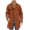Dark Brown, variant on HuaLeiMao Men's Cropped Trench Coat Trendy Solid Color Double Breasted Trench Coats Comfy Breathable Long Sleeve Lapel Outwear
