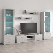 Soho 4 Modern Wall Unit with 16 colors LED lights, White