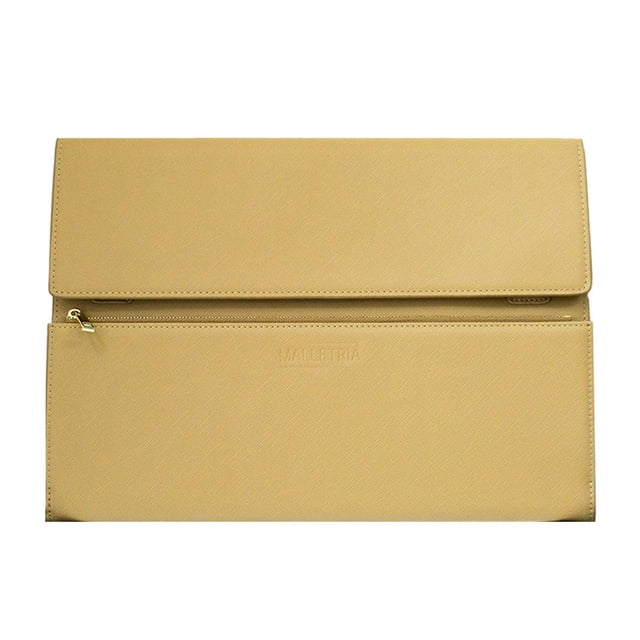 Portafolio Organizador Ejecutivo MALLETRIA de Piel Sintética beige Folded