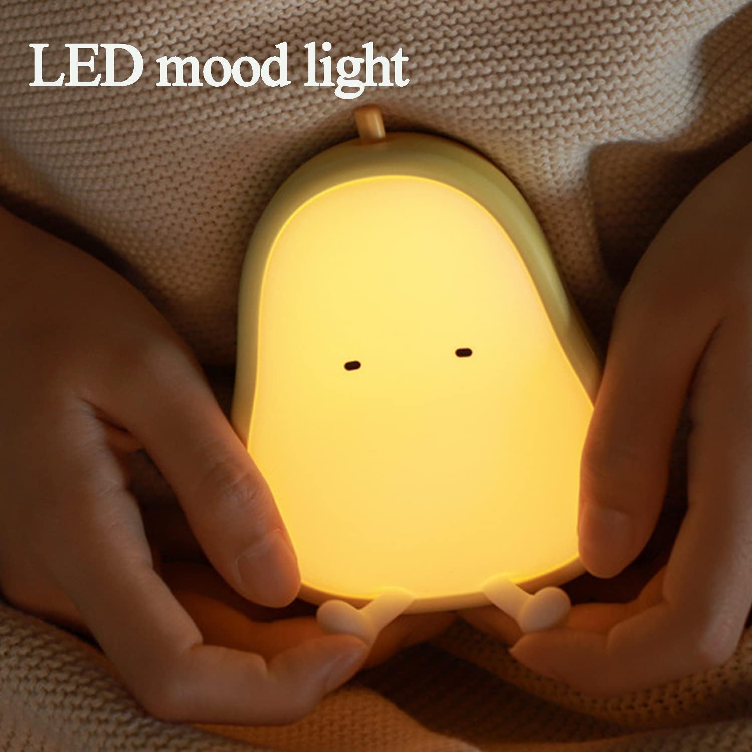 LINLIN Cute Night Light,Dimmable LED Pear Night Lamp Rechargeable Desk lamp BPA-Free ABS+Silicone Bedside Lamp Portable Bedroom Sleep Lamps,Desk Decor Lights for Baby Girls Boys