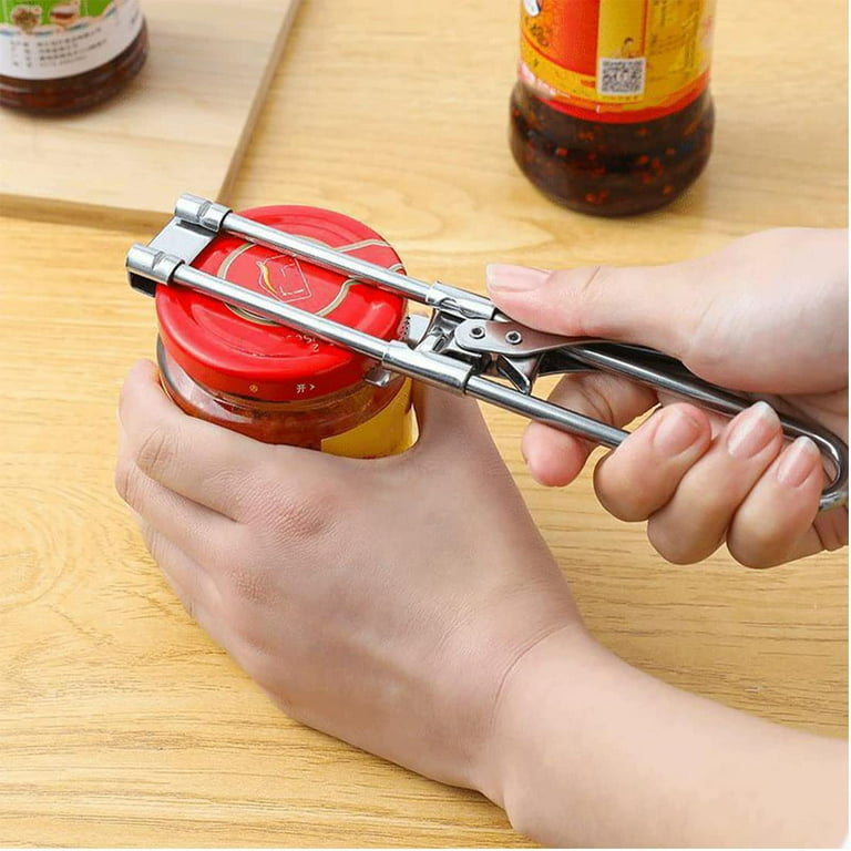 Stainless Safety Side Cut Manual Can Opener & Adjustable Jar Lid