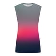 thumbnail image 4 of RYRJJ Mens Gradient Tank Top Sleeveless Workout Muscle Athletic Tops Lightweight Round Neck Summer Casual Beach Shirts(Hot Pink,4XL), 4 of 4