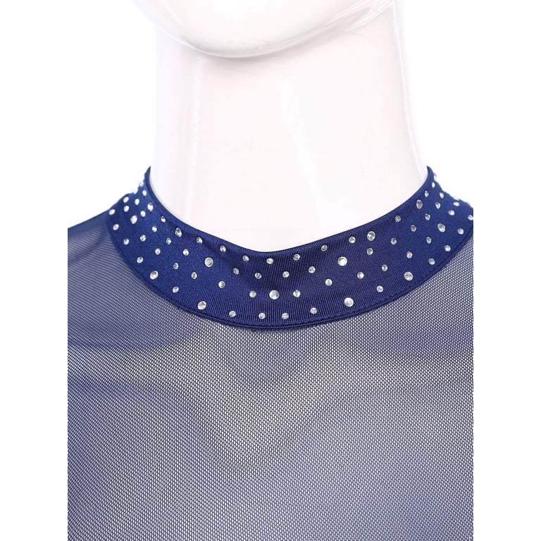 Kunstschaatsjurk Dames Meisjes Schaatsjurk Paars Patchwork Stretchgaren Hoge Elasticiteit Wedstrijd Kunstschaatskleding Strass Kunstschaatsen,Purple,Child6
