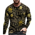 thumbnail image 2 of EQWLJWE Men's Unisex Cotton T-Shirt Men Long Sleeve O-Neck Printed Fashion Pullover Casual Shirt Tops Blouse, 2 of 5