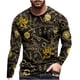 thumbnail image 1 of Hombres manga larga O-cuello impreso moda pulóver camisa casual Tops blusa Pompotops oipoqjl2276, 1 of 9