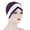 Dark Purple, variant on Forehead Cross Hat All-match Breathable Women Beanie Protective Two-Tone Cross Wrap Hat for Daily Life