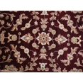thumbnail image 4 of Mid Night Dark Red Love Flowers Rectangle Area Rug Hand Knotted Wool Silk Carpet (6 x 4)', 4 of 9
