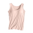 thumbnail image 6 of Nestiefly Womens Tank Tops with Built in Bra Padded Wide Strap Sleeveless Shirts Casual Summer Loose Cute Camisole Top Complexion XL, 6 of 6