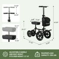 thumbnail image 4 of GYZJ All Terrain Knee Walker Scooter for Broken Foot,Foldable Medical Knee Roller Scooter with 12" Wheels,Crutches Alternative,Black, 4 of 9