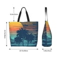 thumbnail image 5 of Naloa Palm Trees Tote Bag for Women Large Capacity Shoulder Bag for College Work Travel Shopping, 5 of 8