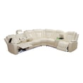 thumbnail image 3 of MAYEERTY Power Reclining L-Shaped Sectional Sofa, Leather Recliner with Wireless Charging, LED Lights & Storage, 3 of 13