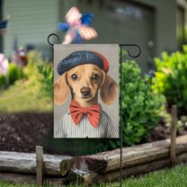 Yayeee Garden Flag 28" x 40" Double Sided Outdoor Yard Lawn Holiday Decorations, Yellow Dog Artist